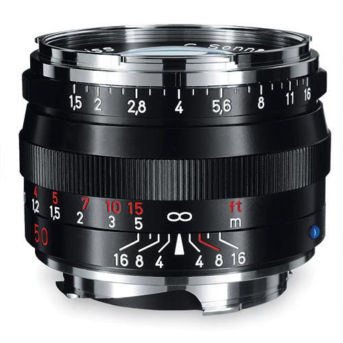 Zeiss C Sonnar T* 50mm f/1.5 ZM Black for Leica M-Mount – Ted's