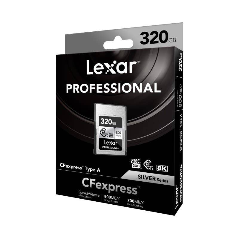 Lexar Pro 320GB Type A CF Express Card Silver Series 800MBs 