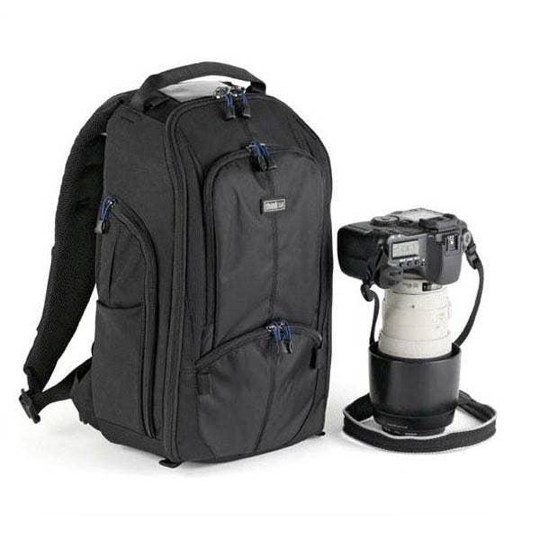 Think Tank StreetWalker camera backpack with DSLR and telephoto lens