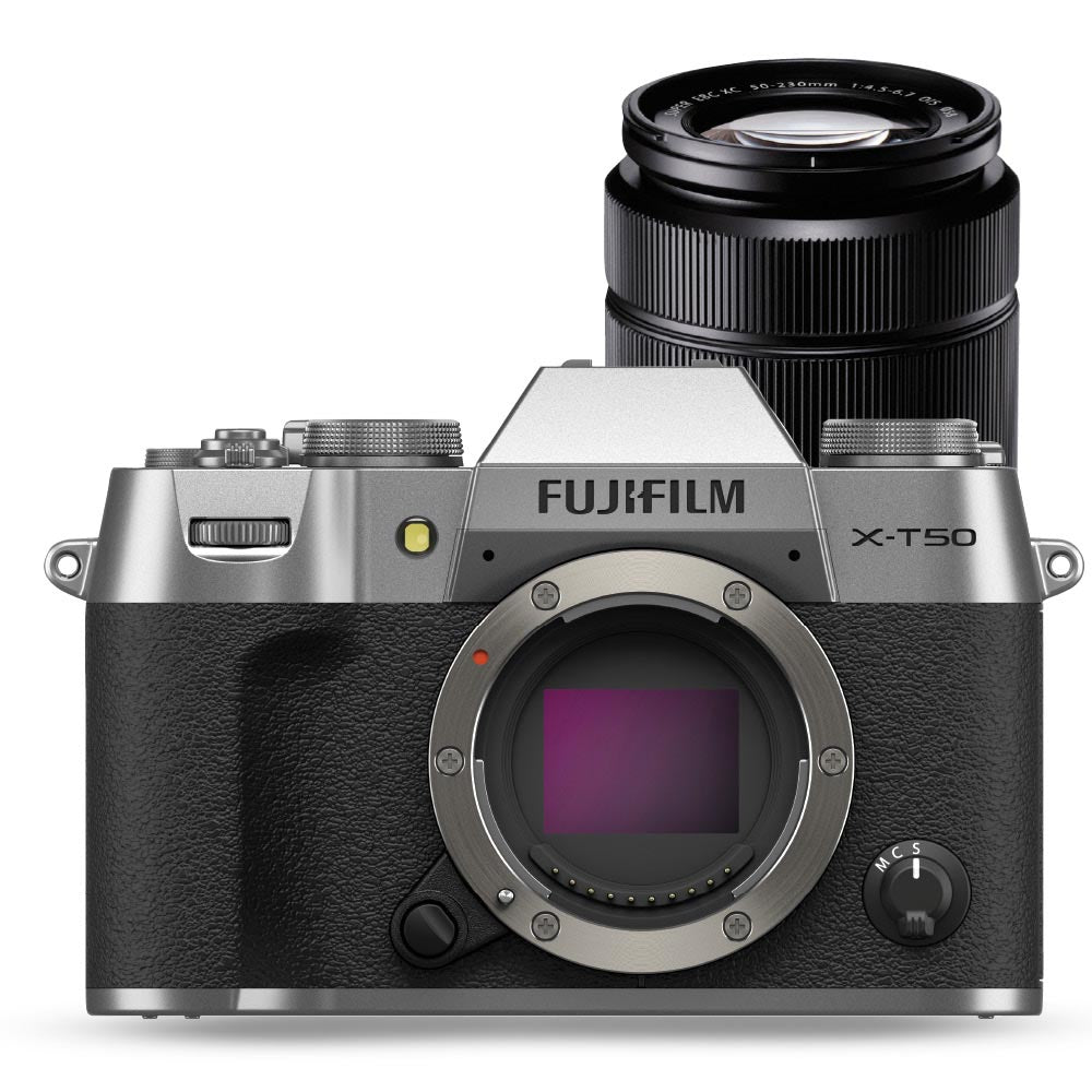Fujifilm X-T50 + XC 35mm F2 & XC 50-230mm Twin Kit - Silver