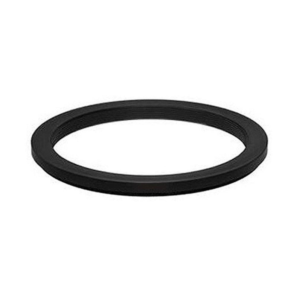 Black metal step-up ring shown at an angled perspective against a white background, displaying its circular threaded design and cross-section profile.