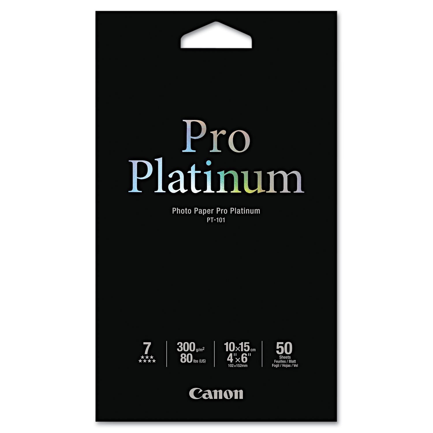 Canon Photo Paper Pro Platinum 4x6 Gloss (50 Sheets)