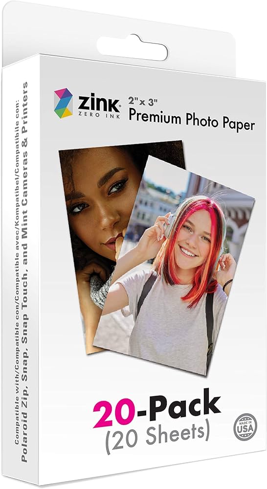 Polaroid Instant ZINK Media 3x4 Film 20 Pack