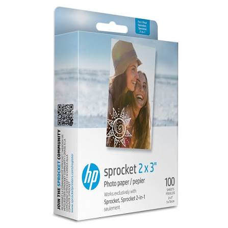 HP Sprocket 2x3 Zink Photo Paper 100 Pack