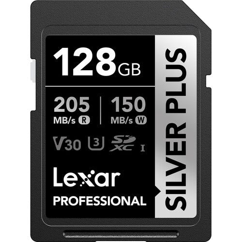 Lexar Professional SILVER PLUS 128GB SDXC UHS-I Memory Card V30