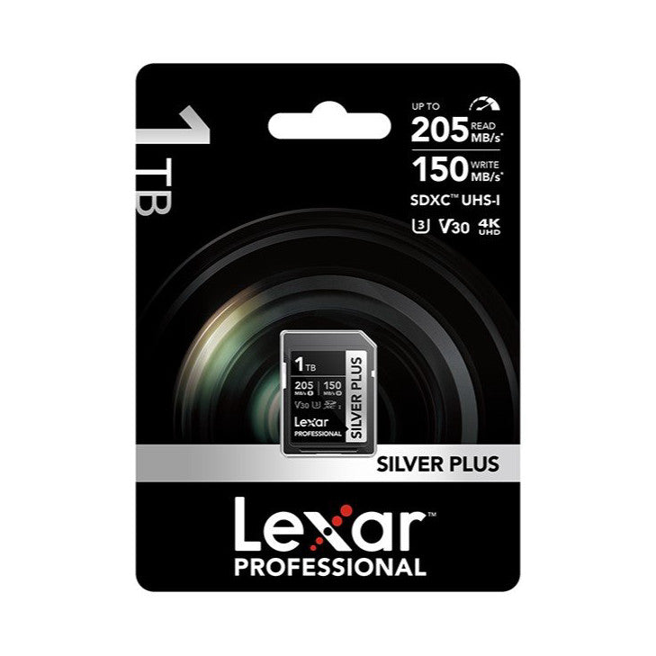 Lexar Professional Silver PLUS SDXC 1TB 205MB/s UHS-I V30 Memory Card