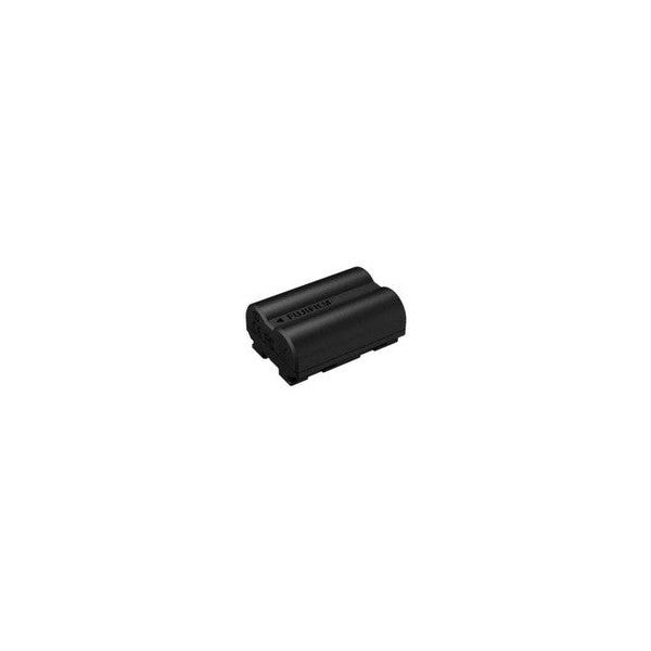 Black rectangular lithium-ion battery pack shown at a three-quarter angle against white background, displaying cylindrical shape and textured surface.