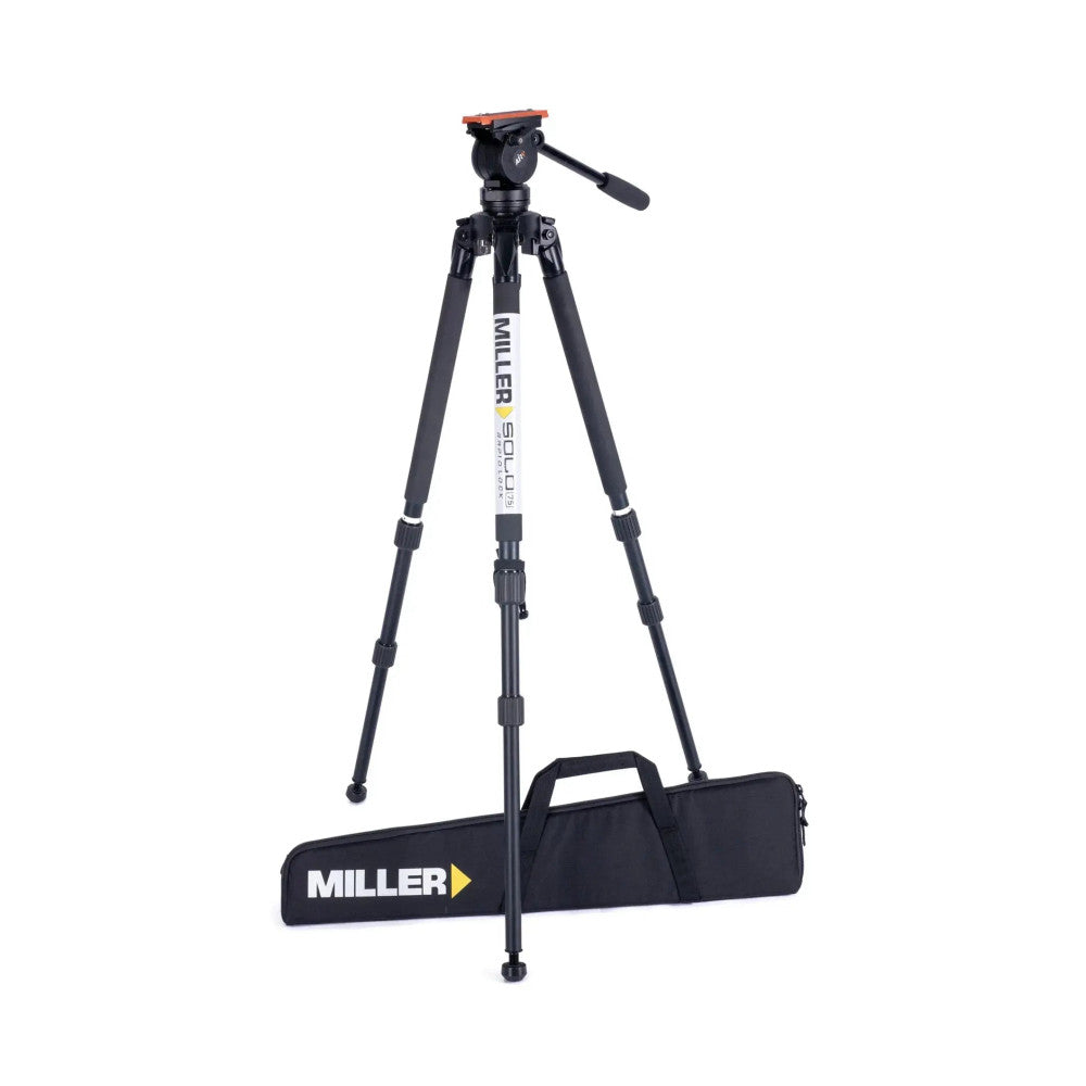 Miller AIRV 3003 Solo 75 2-Stage Alloy Tripod with Fluid Head and Soft Case