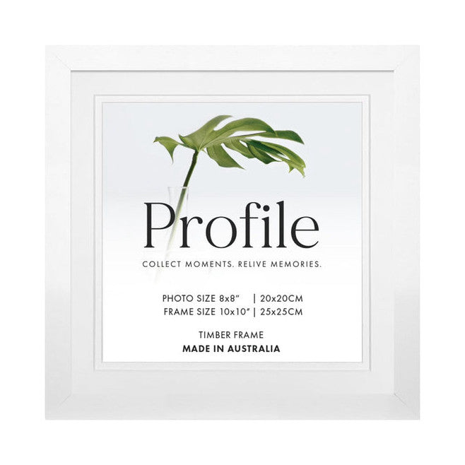 Profile Deluxe White 25x25cm/20x20cm Photo Frame