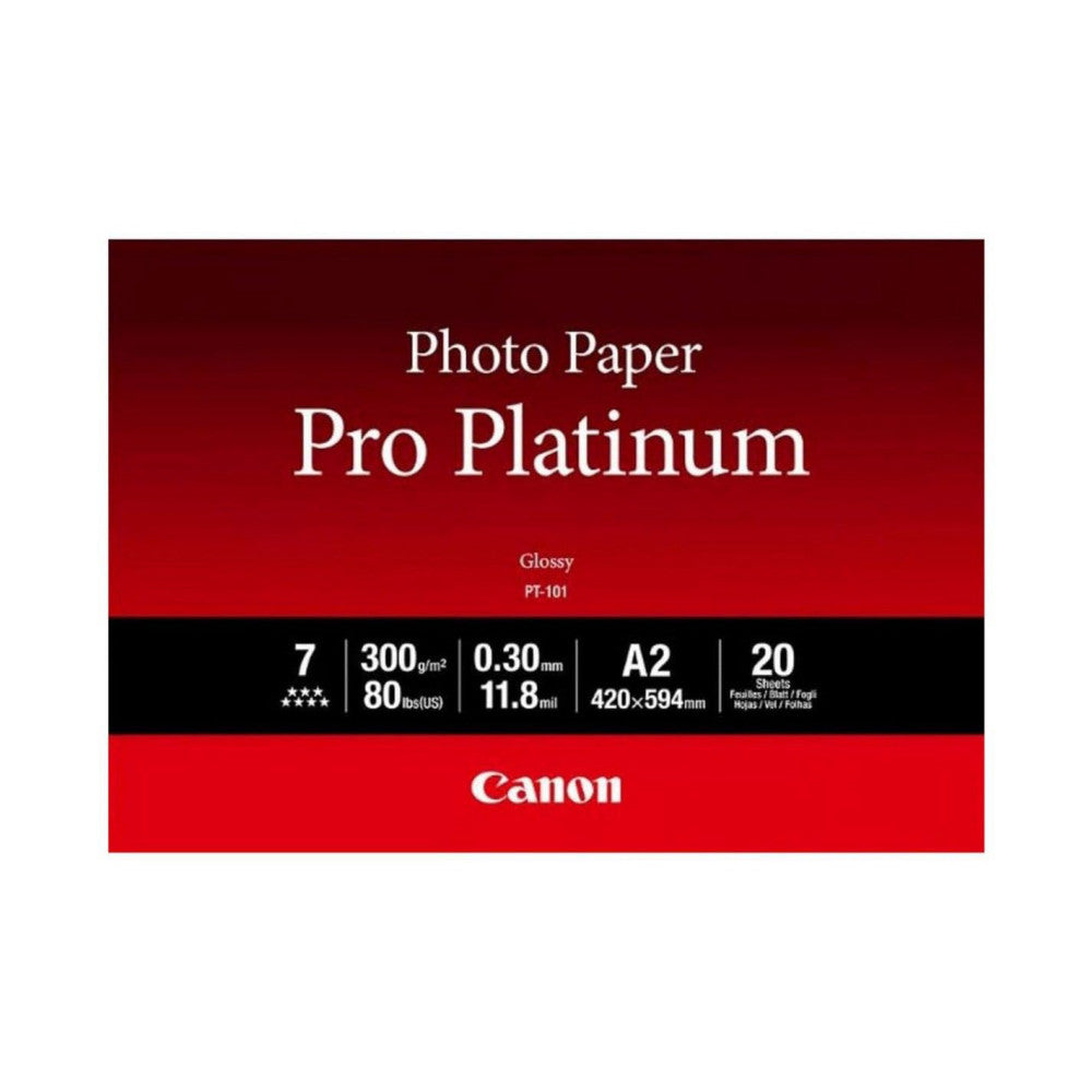 Canon Pro Platinum PT101A2 Photo Paper A2 300gsm 20 Sheets