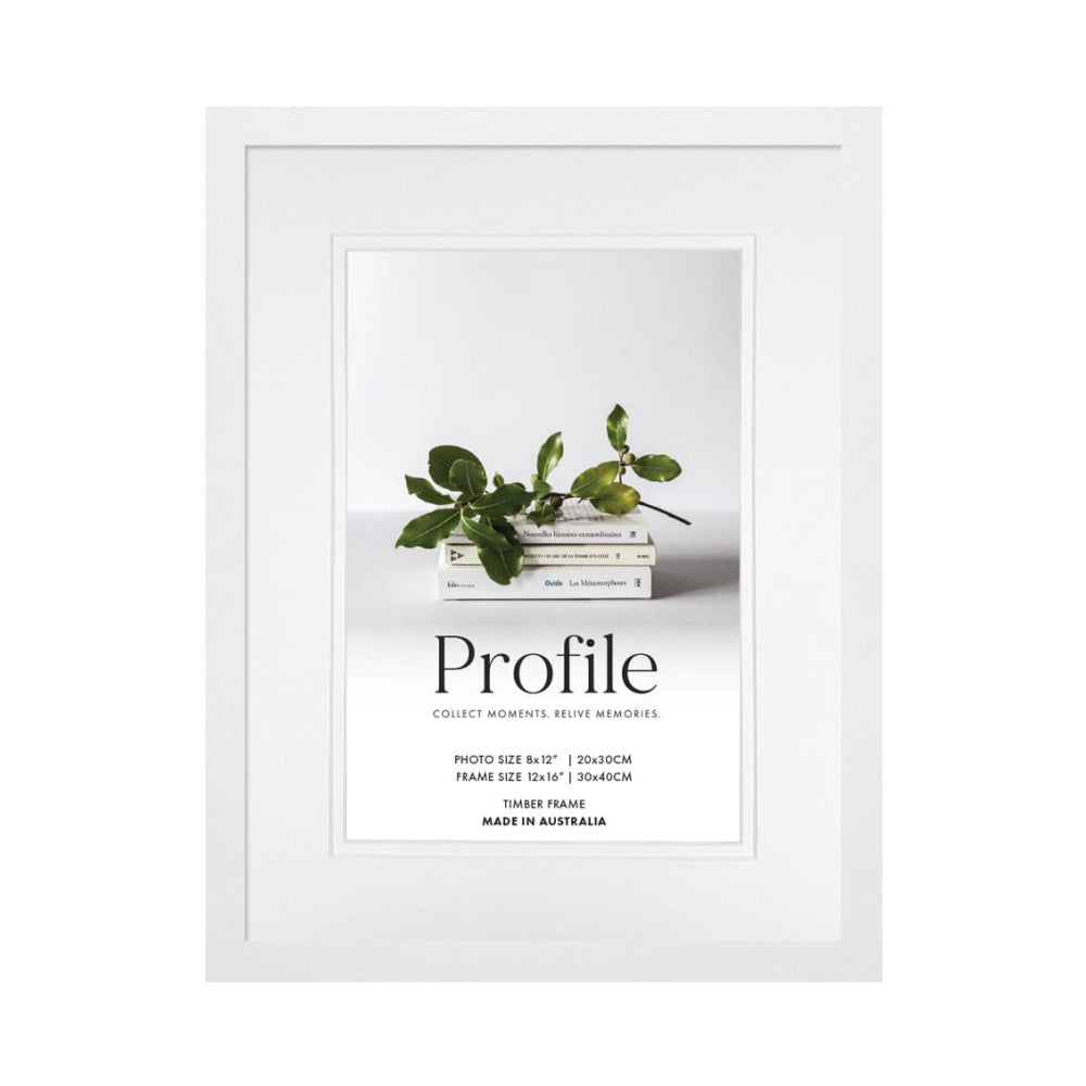 Profile 038 White 18x24/12x18 Picture Frame