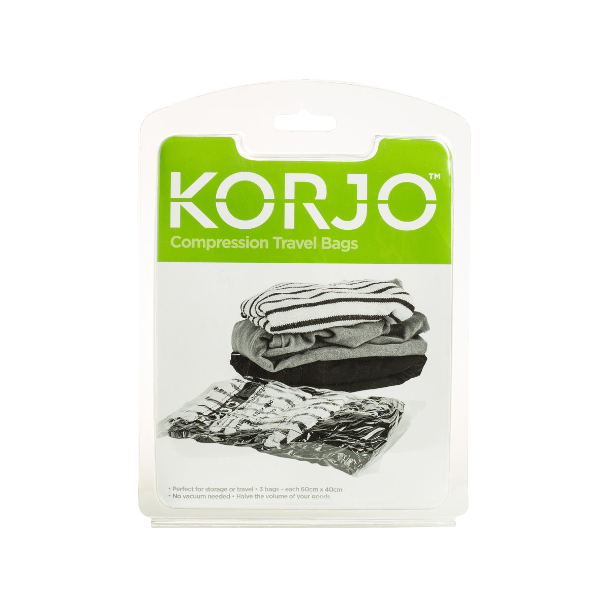 Korjo Compression Travel Bags - Set of 3