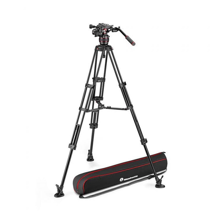 Manfrotto Nitrotech 608 Video Head with Aluminium Twin Leg Tripod