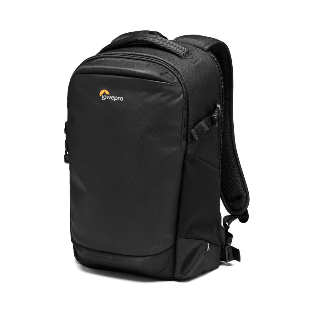 Black LowePro FLIPSIDE 300AW III backpack displayed against white background, showing front and side angles with visible straps and logo.