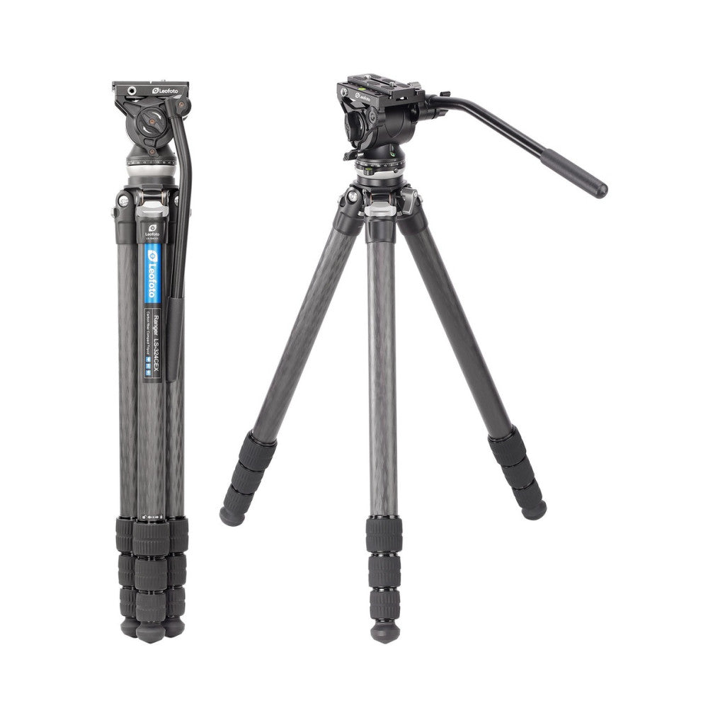 Leofoto LS-324CEX + BV-10 Carbon Fibre Tripod with Levelling Base and Video Head