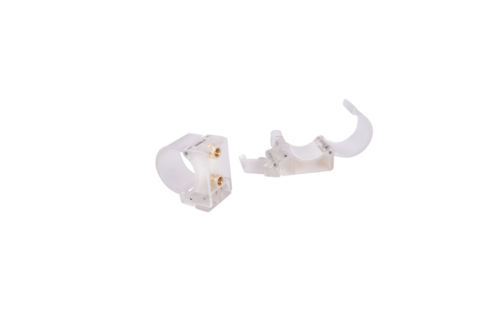 Nanlite PavoTube Transparent Polycarbonate T12 Clip with 1/4-20in Receivers