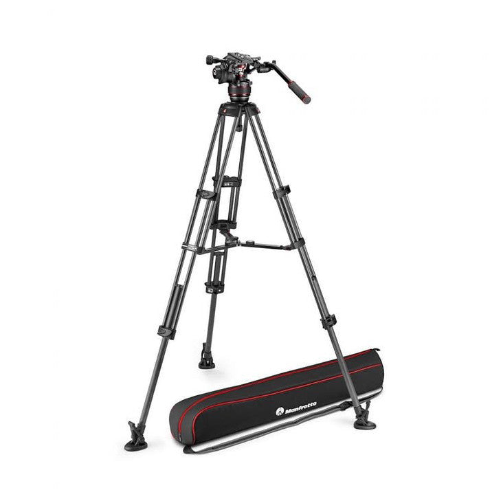 Manfrotto Nitrotech 608 Video Head with CF Twin Leg Tripod MS