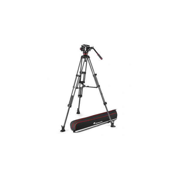 Manfrotto 504X Fluid Video Head with CF Twin Leg Tripod MS