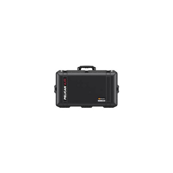 Black Pelican 1605Air protective case shown from front view with carry handle on top and brand logo visible on front panel.