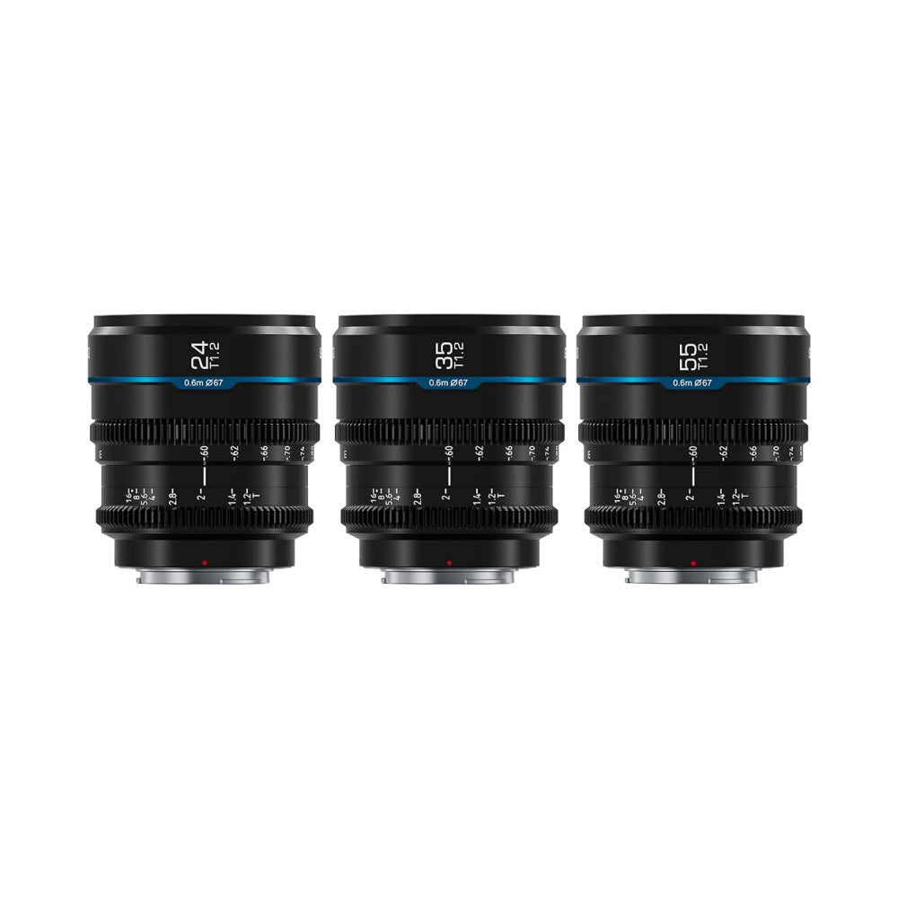 Sirui Nightwalker 24/35/55mm T1.2 S35 Cine Lens Set for Fujifilm X