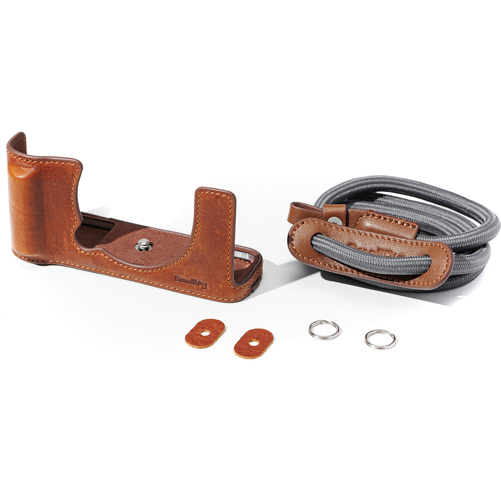 SmallRIG 5449 Leather Half Case Brown for Fujifilm X-E5