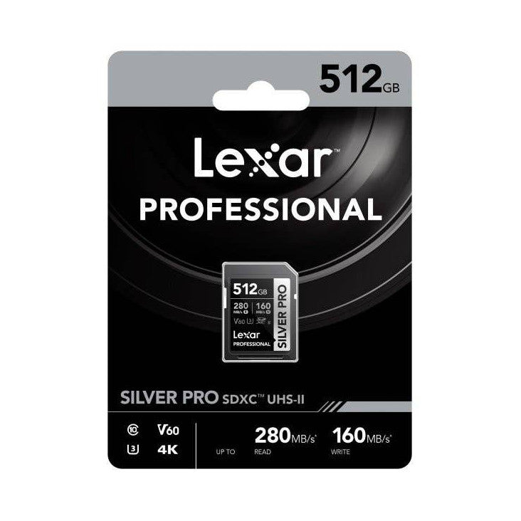 Lexar Pro 512GB Armor Silver Pro SDXC Card 280MB/s UHS-II V60