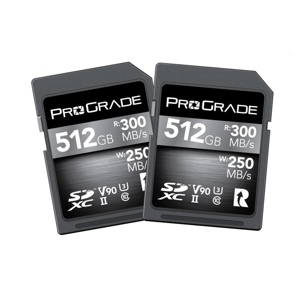ProGrade 512GB V90 SD UHS-II Memory Card Twin Pack