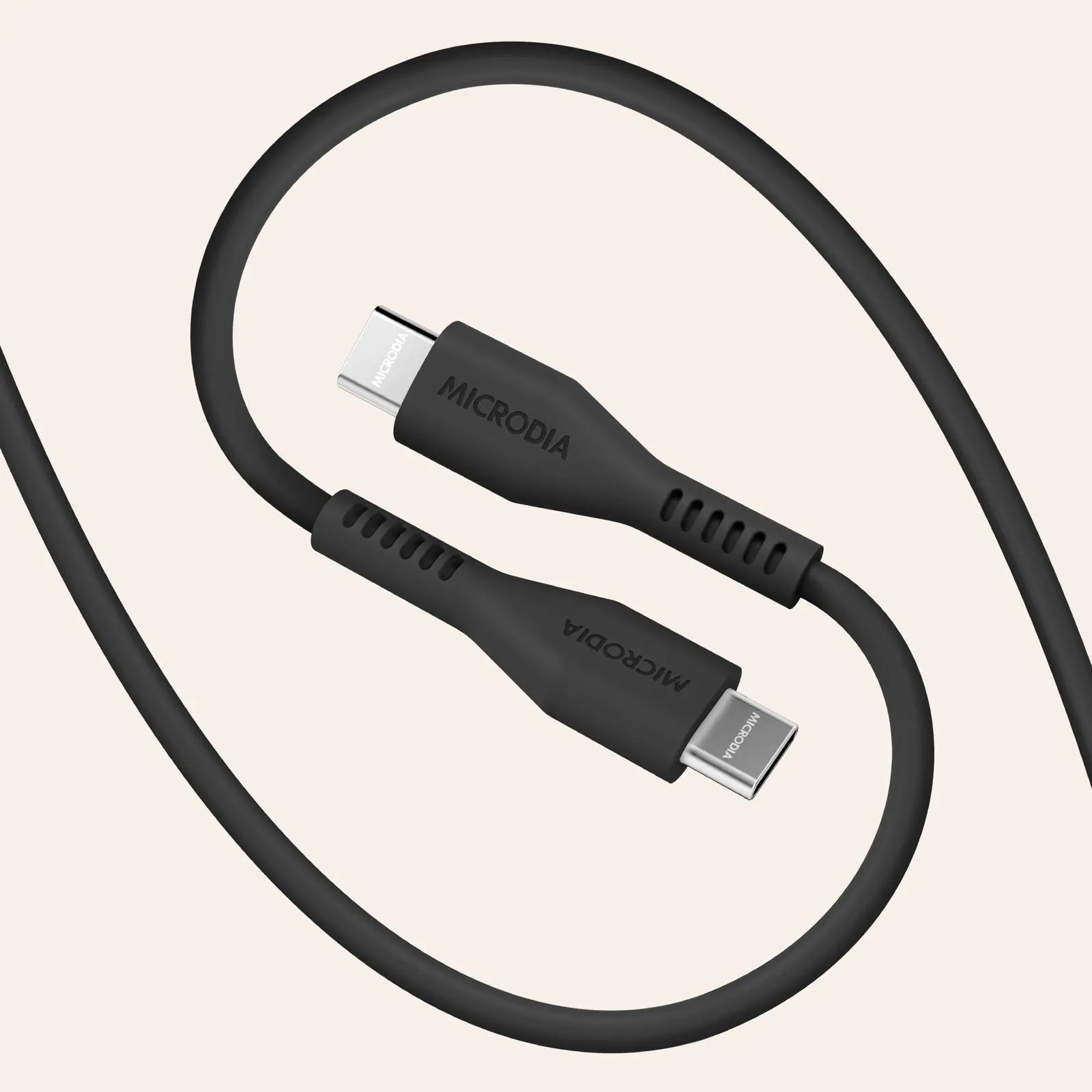 MICRODIA Fruitywire Liquid Silicon PD100W 1.3m USB-C to USB-C Cable