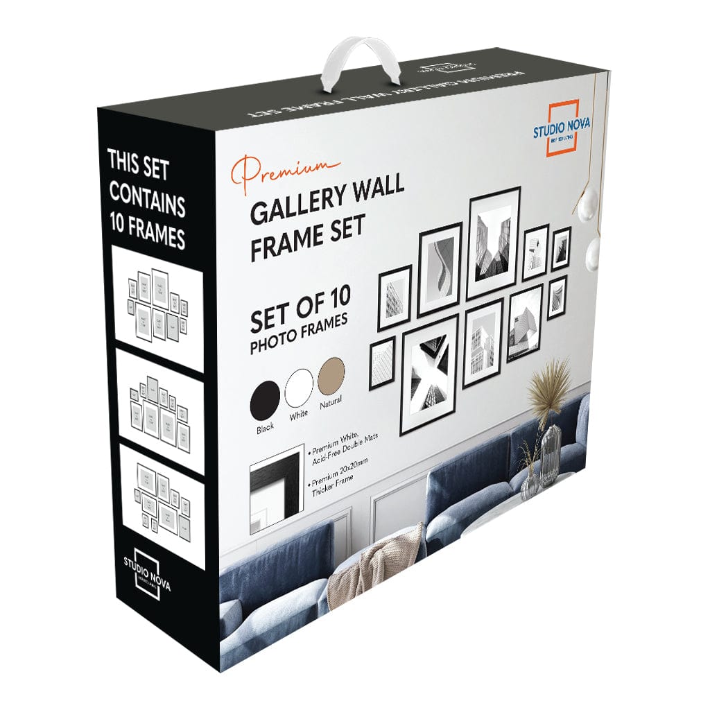 Studio Nova Black Wall Frame Set - 10 Frames
