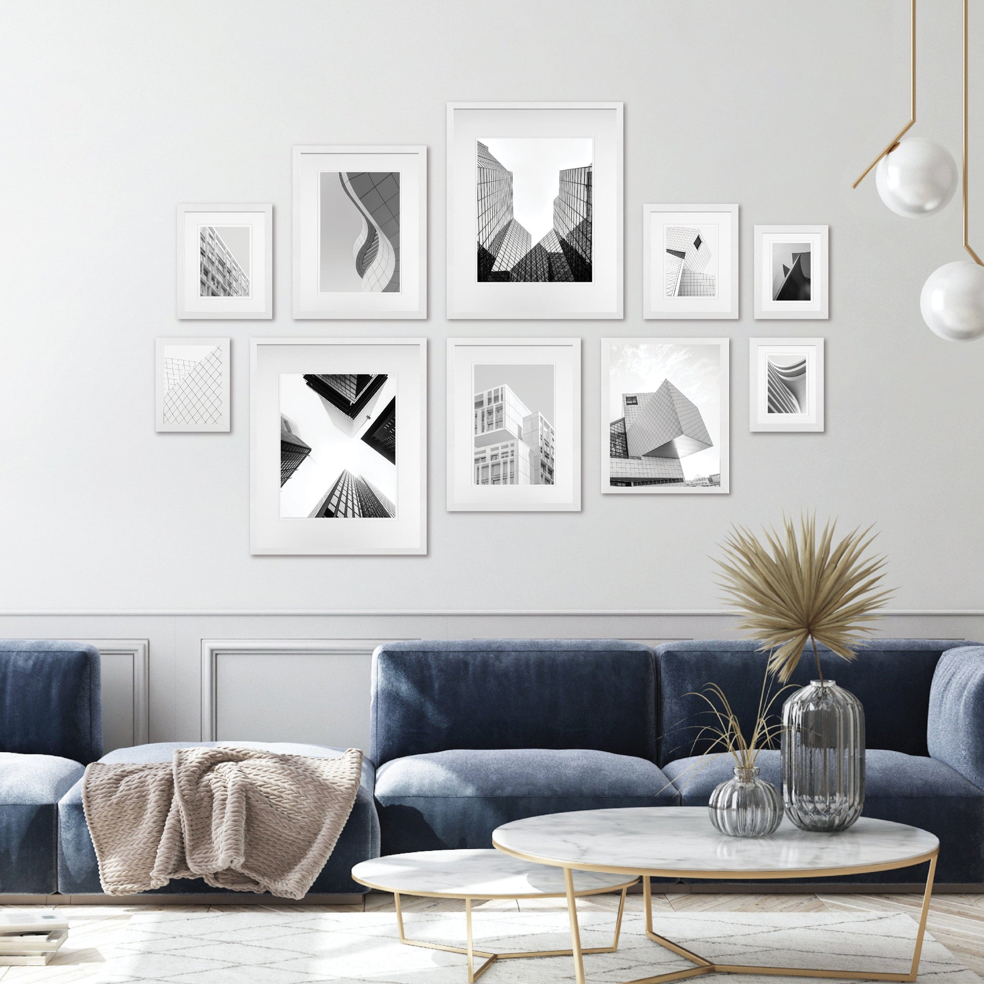 Studio Nova White Wall Frame Set - 10 Frames
