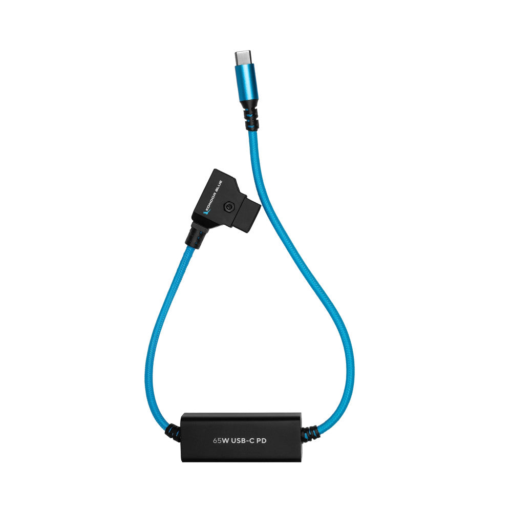 Kondor Blue D-Tap to USB-C 9V 3A Regulated Power Delivery Cable 16 inch Blue