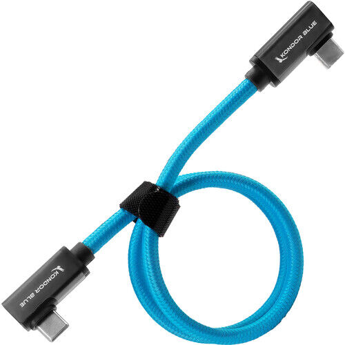 Kondor Blue Dual Right-Angle USB-C Cable (50cm)