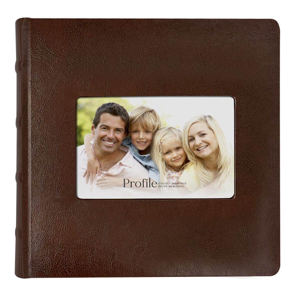 Profile Prestige Leather Brown Slip-in Photo Album - 200 photos