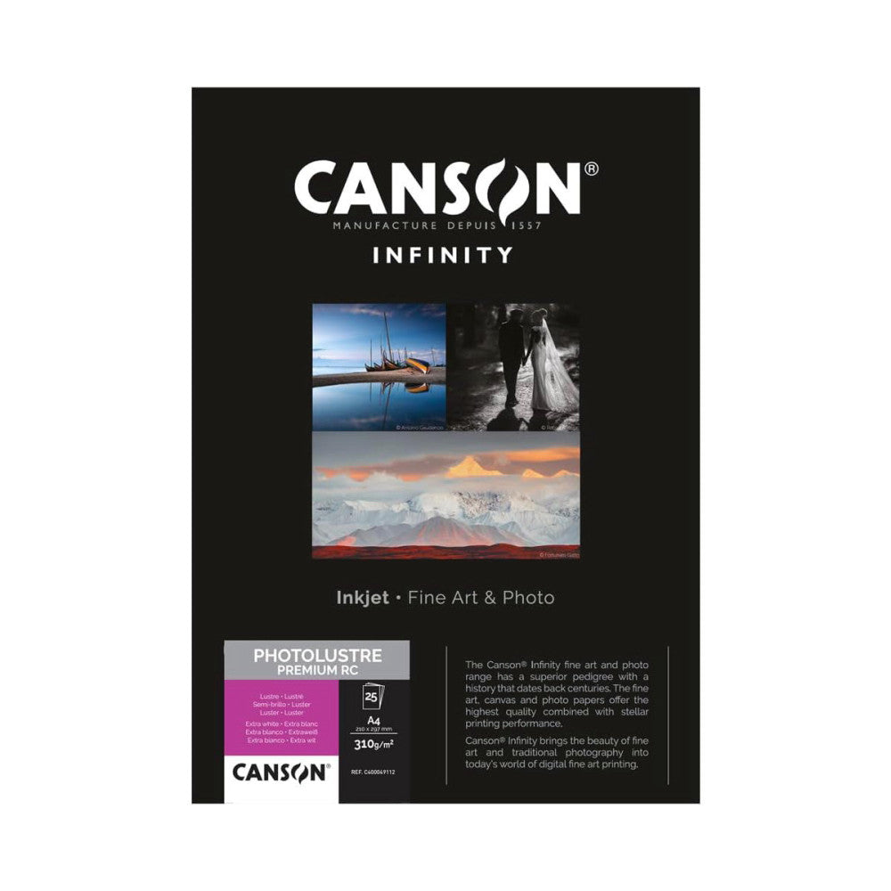 Canson Infinity Lustre Premium RC 310gsm A4 25 Sheets