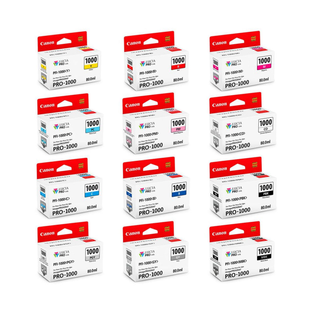 Canon PFI1000 Ink Tank Set - 12 Colours