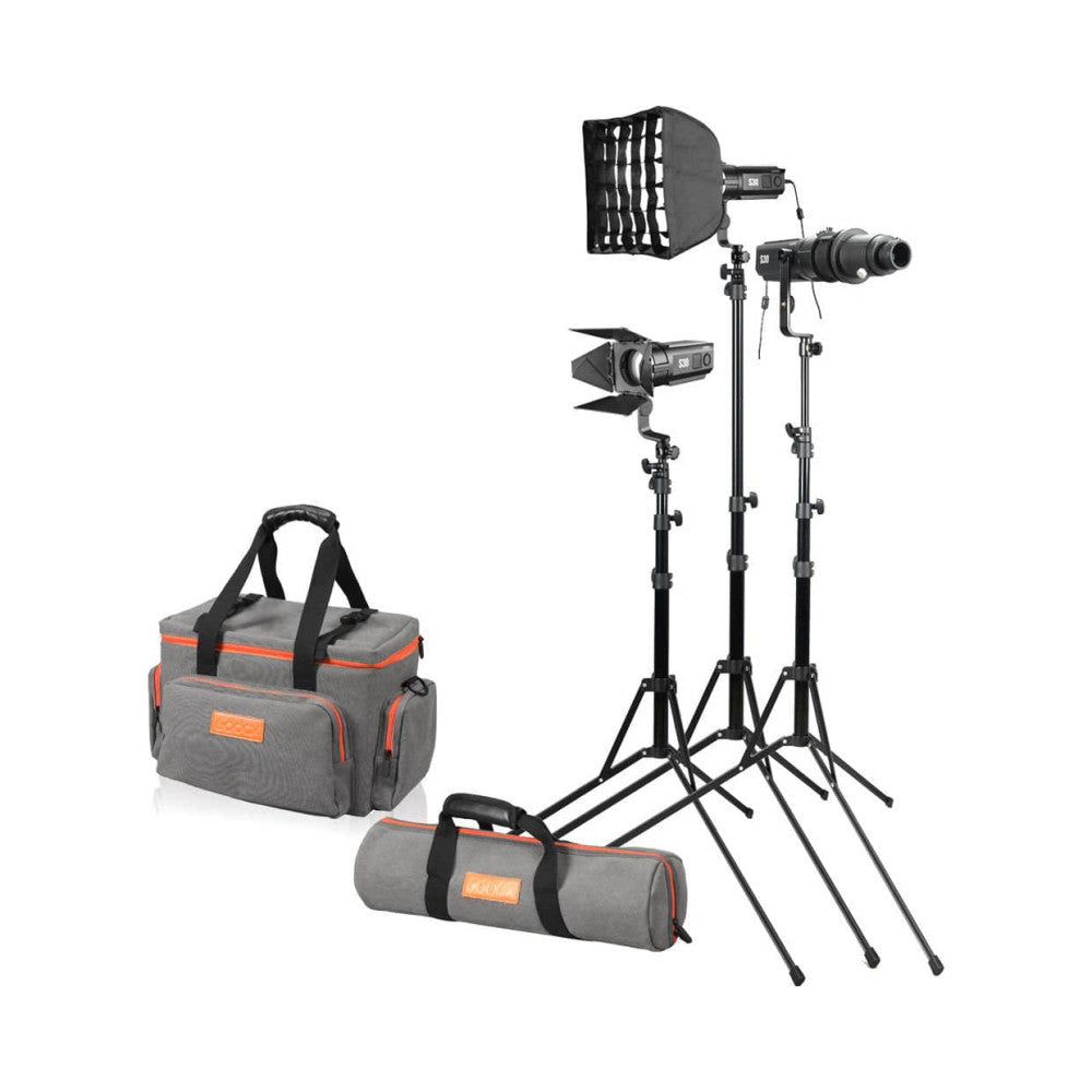 GODOX S30 3 Head Focusing LED Light Kit