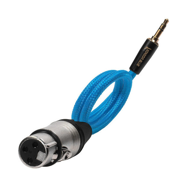 Kondor Blue Female XLR to 3.5mm Male Mini TRS Braided Cable (Blue)