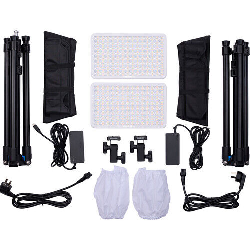 Amaran Pano 60C RGB LED 2 Light Kit with Stands - White