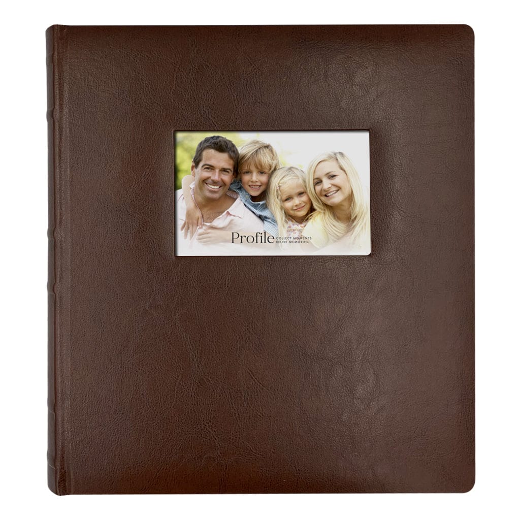 Profile Prestige Leather Brown Slip-in Photo Album - 500 photos