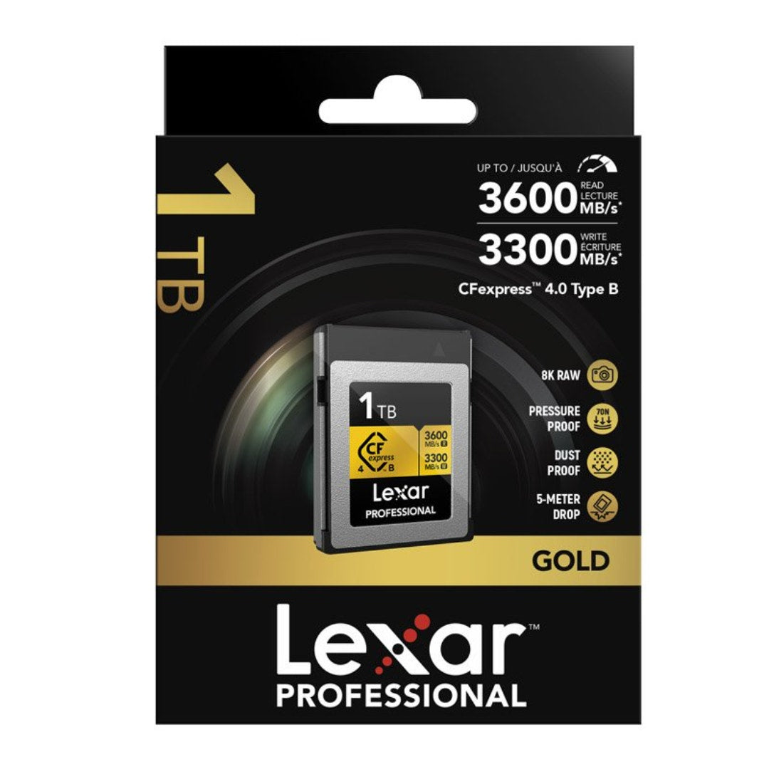 Lexar Professional 1TB CFexpress 4.0 Type B GOLD Series Memory Card