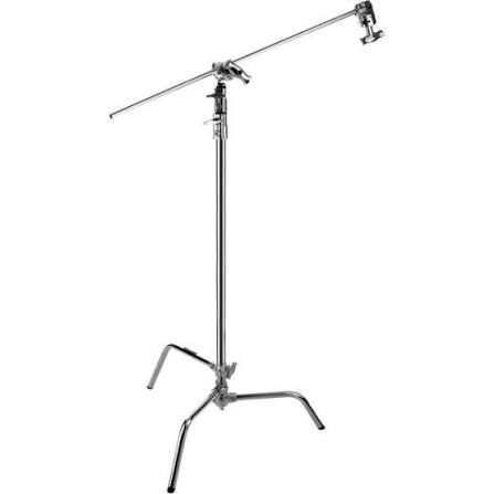 Kupo CS-30MK 30 Inch C Stand with Sliding Leg - Silver Kit