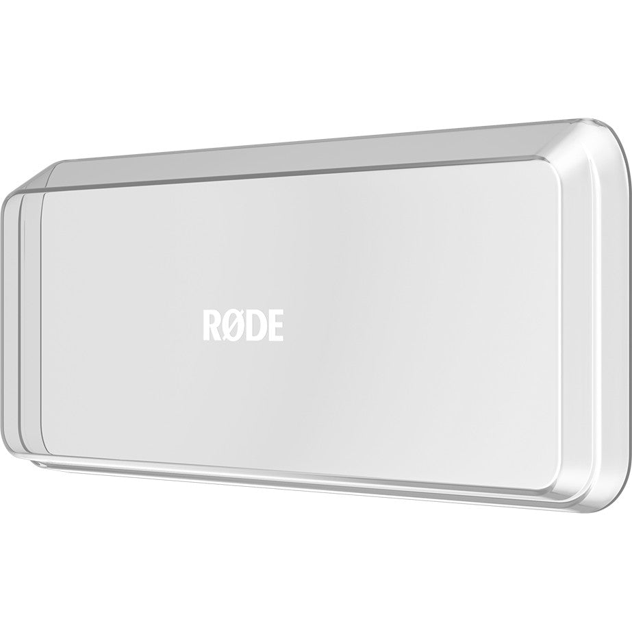 White protective case for Rode Rodecaster Video S shown at three-quarter angle against white background