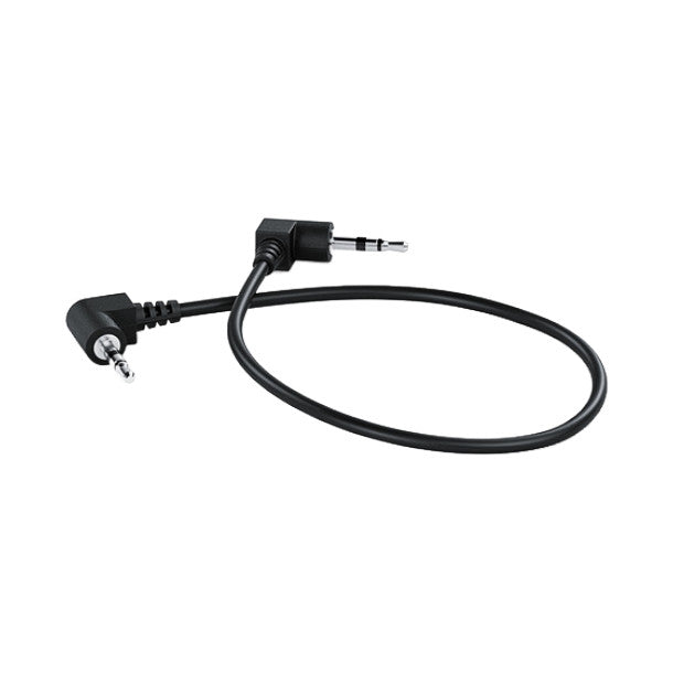 Black LANC cable with right-angle 3.5mm connectors on both ends, shown against white background.
