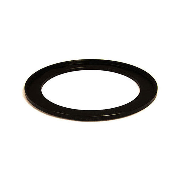 Black metal step-up ring shown at an angled side view against a white background.