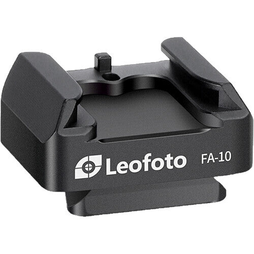 Leofoto FA-10 V-Lock QR Plate with Cold/Hot Shoe and 1/4 UNC Mounting Thread