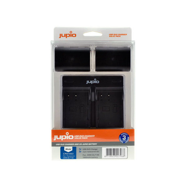 Jupio Panasonic DMW-BLF19E Dual Battery and Charger Kit