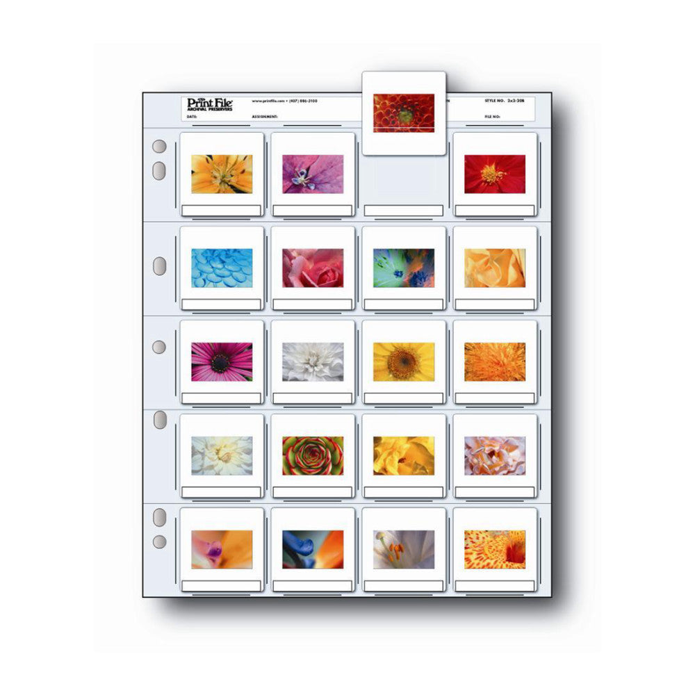 Print File 35mm Slide Pages 2x2-20B - 25 Pack