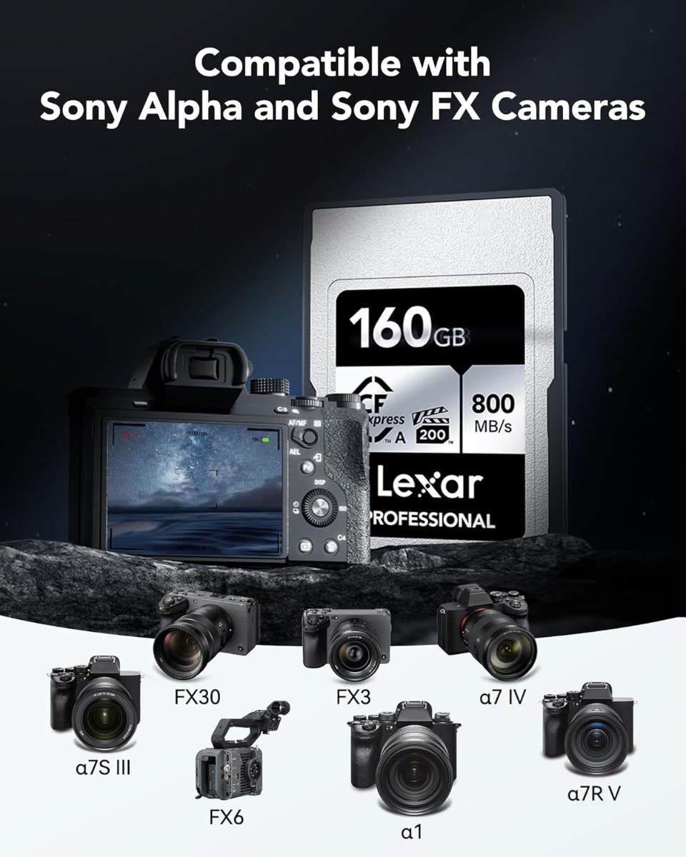 Lexar Pro 160GB Type A CF Express Card Silver Series 800MBs