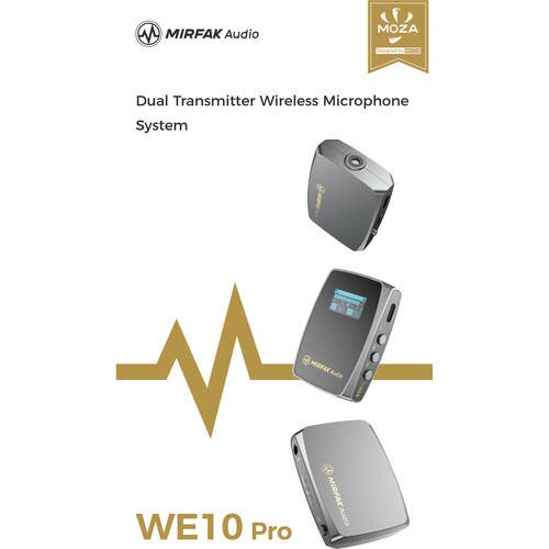 Mirfak WE10 Pro Dual Transmitter Wireless Microphone System (2.4 GHz)