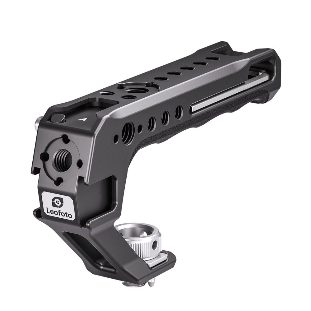 Black and silver top handle with ARRI mount, shown from side angle against white background.